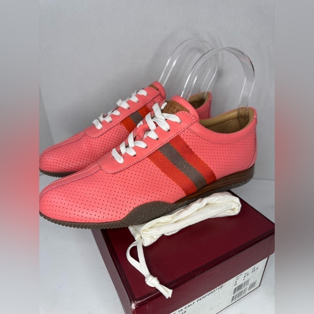 Bally Leather Sneakers Shoes Sz 9 Made In Italy.